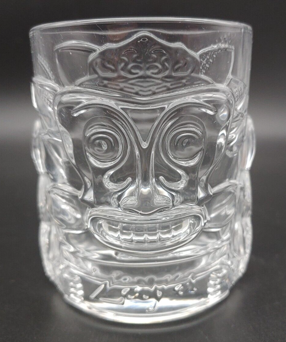 Set Of 6 Zaya Rum Clear Embossed Tiki Rock Glasses Promo 4" Drinkware