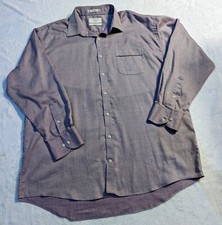 Van Heusen Mens Business Shirt Size N44 S90 Purple  White Button Down/Up
