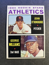 1964 Topps Baseball O’Donoghue/George Williams Athletics Rookie Stars Card #388. rookie card picture