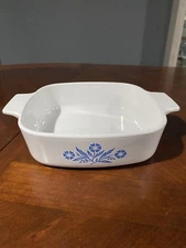 VINTAGE Corning Ware Blue Cornflower 1 Liter Casserole Dish A-1-B 7"W USA