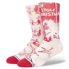 DR SEUSS GRINCH WHO STOLE CHRISTMAS every who Stance SOCKS Adult L LARGE 31 G