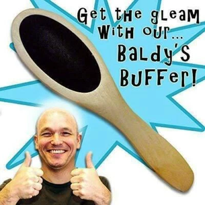 Baldy's Buffer Comb Bold Head Brush Funny Gift For Bold People