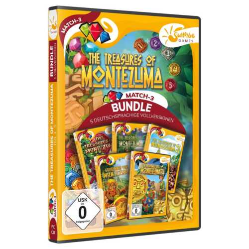The Treasures of Montezuma 1 2 3 4 5 PC Match 3 Gewinnt Spiele Bundle DVD OVP - Bild 1 von 4
