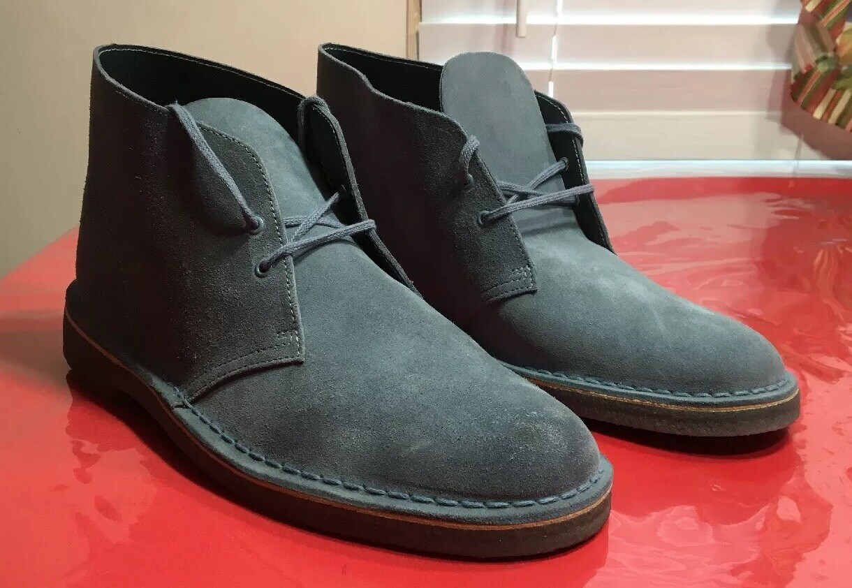blue suede desert boots