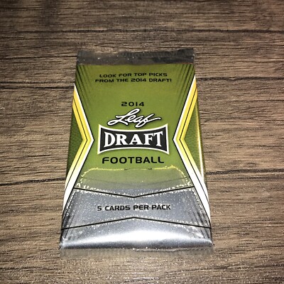 (1) 2014 Leaf Draft Football-5 Card Pack-Factory Sealed-