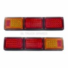 <!--F#f_0-->2 x JUMBO 12V / 24V LED TRUCK TRAILER TAIL LIGHT (RED, RED, AMBER) - (60 LEDs) <!--F/-->