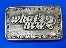What's New  - Conn Organ Vintage Indiana Metal Craft Belt Buckle