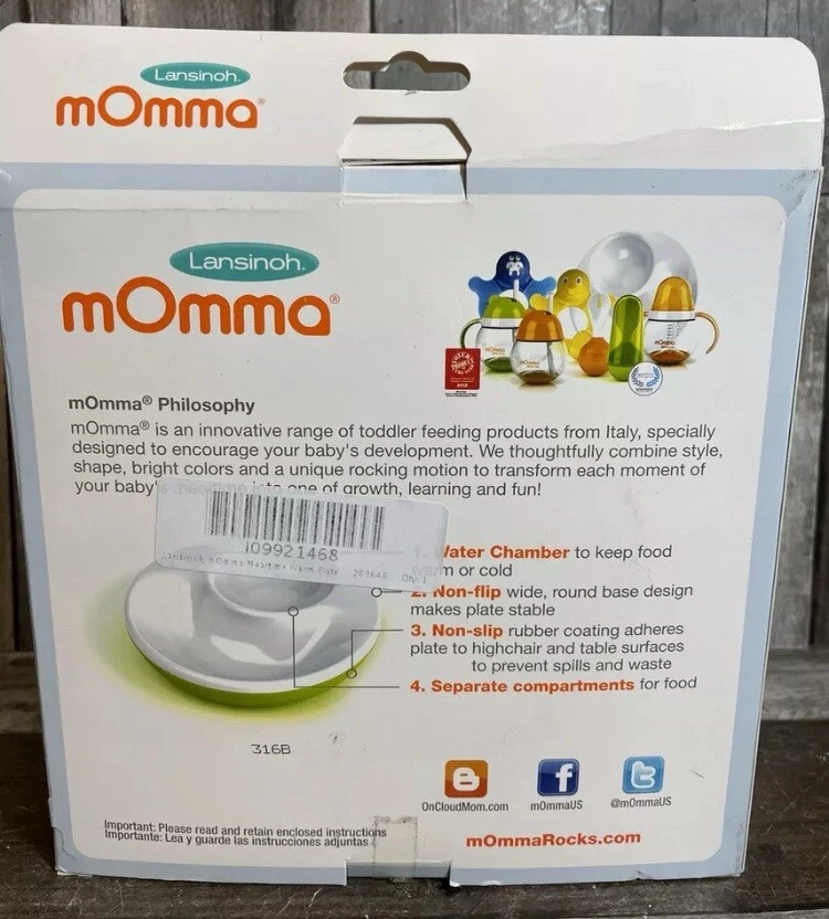 mOmma Baby Comida Plato Cálido Verde Microondas Anti Punta Cuenco Cálido 6 meses + Foto 3 de 4