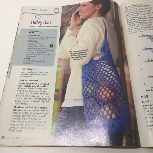 Crochet World Magazine August 2011 Doilies Lunch Bag Shawl Pillow Sweater - Picture 8 of 9