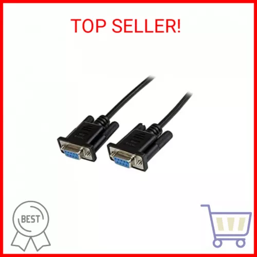 StarTech.com 1m Black DB9 RS232 Serial Null Modem Cable F/F - DB9 Female to Fema