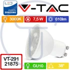 V-TAC PRO VT-291 875 LED Spot Samsung Chip GU10 7,5W 38° warm light