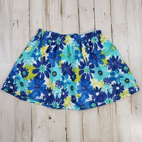 Koala Kids Girls Skirt 2T Blue Green Floral AY1