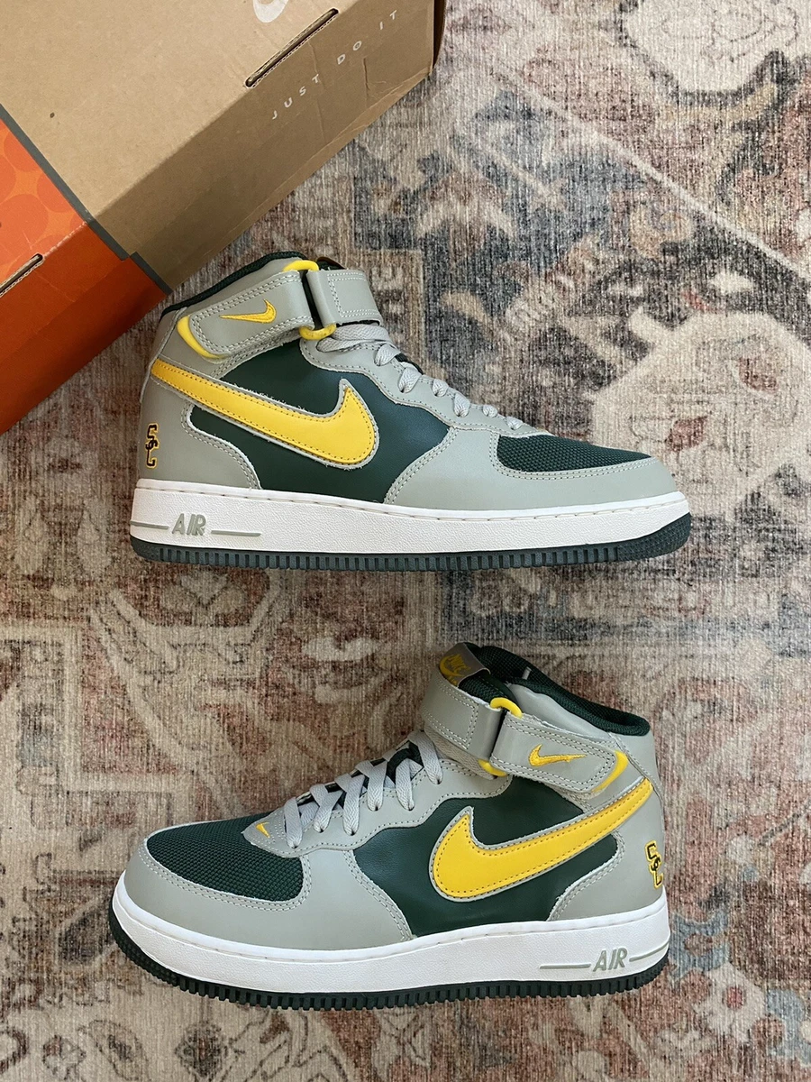 2004 Nike Air Force 1 Mid Forest Zest Yellow White SC Size 8.5 RARE