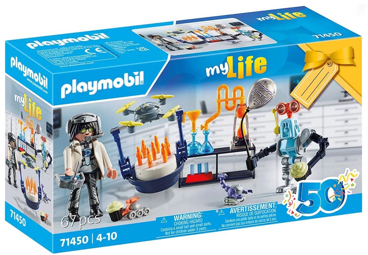 Playmobil Gift Set 71450 Party with Scientists and Robot Lab New Boxed 50  Years