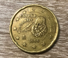 20 Cent Münze Espana Cervantes 1999 Spanien
