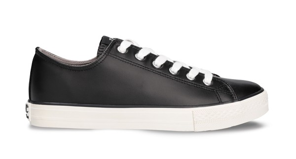 Zapatilla Vegana en Cuero Manzana con Suela Vulcanizada Forrada con Cordones Algodón Orgánico