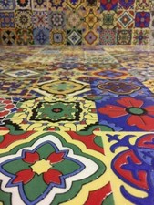 Victorian Inca Patchwork Polished Wall and Floor Tiles 30 x 30cm