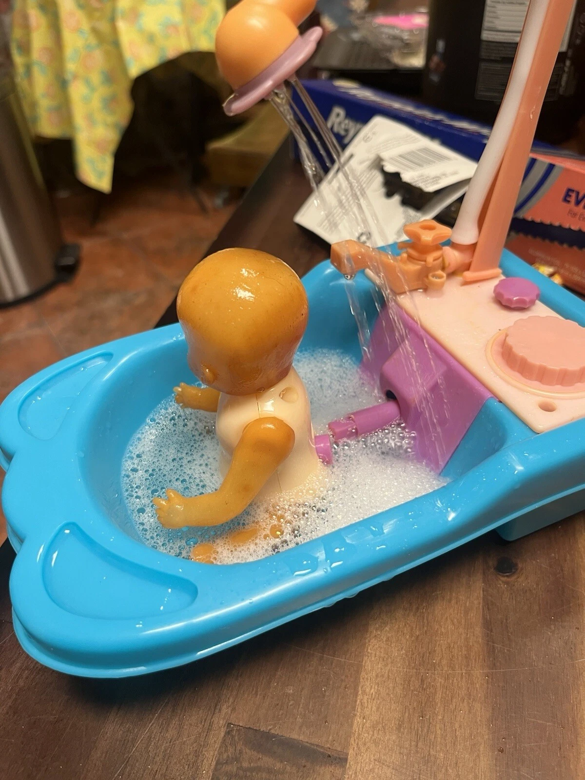 Vintage Baby Doll Funny Bath Working Toy