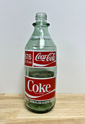 1970's Vintage Glass Coca-Cola 2 Liter