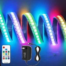 5V WS2812B Individually Addressable RGB LED Strip Light 150leds 5m Remote Power
