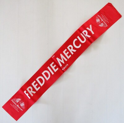 Queen Freddie Mercury Tribute Concert 1992 Wembley Scarf Banner Sash Ex++