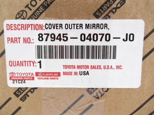 Genuine OEM Toyota 87945-04070-J0 Driver LH Side Mirror Cover Blue 16-18 Tacoma