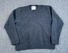 Gap Ribbed Heavy V-Neck Sweater Adult 2XL Dark Gray Cotton Wool Blend Knit