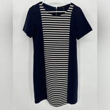J Crew | Women’s 6 Blue Cream Stripe Shift Dress Nautical