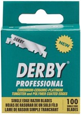 Derby Professional Single Edge Razor Blades, 100 Count