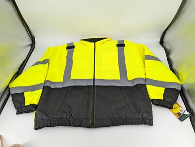 Bass Creek Workwear Men's Safety Jacket Class High Visibility Size 4XL  or 3X