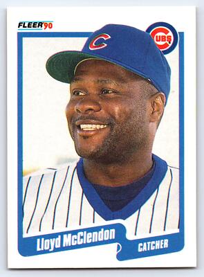 1990 Fleer #38b Lloyd McClendon Chicago Cubs BASEBALL Card