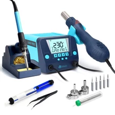 2in1 SMD Soldering Iron Rework Station Hot&Air Gun LCD Digital Display 650W/110V