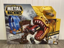 Metal Machines T Rex Attack Double Loop Track set with Mini Racing Car by ZURU