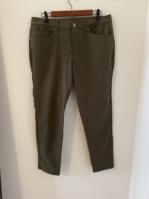 Lulu lemon men's ABC pants Size 34 Inseam 28, Army Green Only