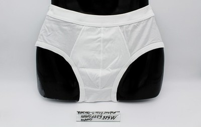 Men's 100% White Cotton Thread Line Scottish Briefs 1879, 279W Spider