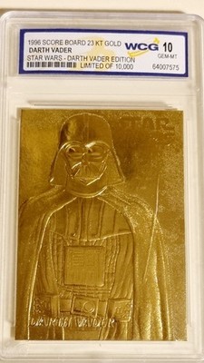 Star Wars Lot von 9 Original Goldkarten (23k) -Grad ''10'' Perfect/Mint Neu