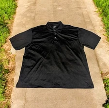 CHAMPIONS TOUR Golf Polo Shirt Men's XXL Black Blue Short Sleeve Liquid Knit 