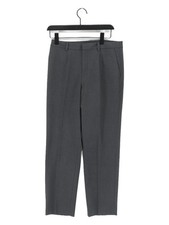 Uniqlo Women's Suit Trousers M Grey Polyester with Elastane, Viscose Dress Pants