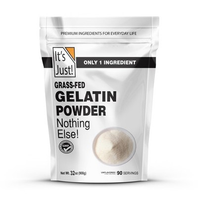 Unflavored Gelatin Powder 2lb - Grass-Fed, Non-GMO, Keto-Friendly for Desserts