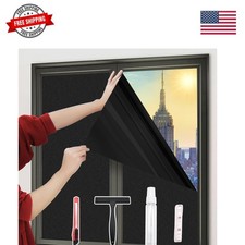 100 Total Blackout Window Film with 4 Tools,Static Cling and Easy to Install...