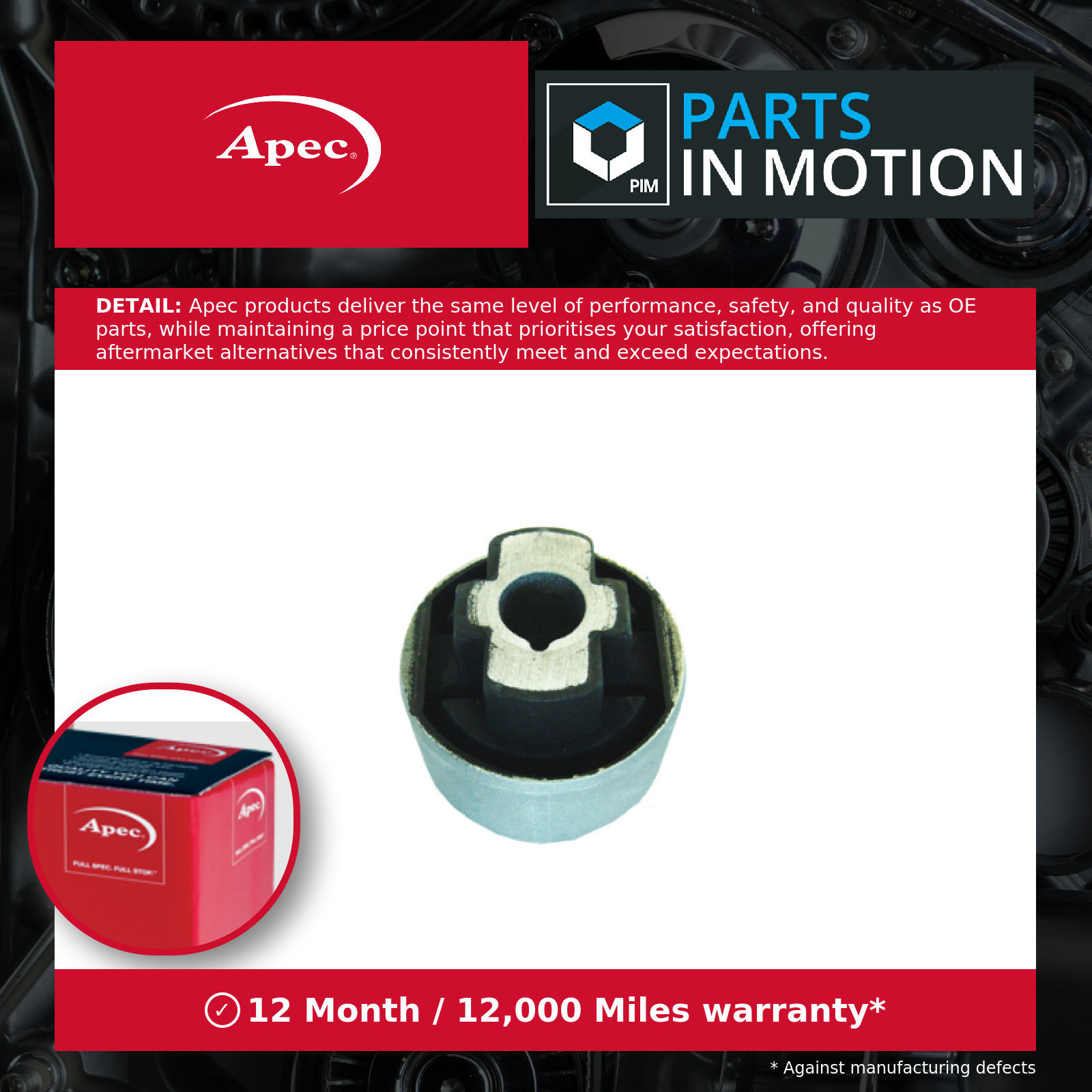 Wishbone / Control / Trailing Arm Bush fits FIAT DUCATO 250 2.0D 2011 on Apec