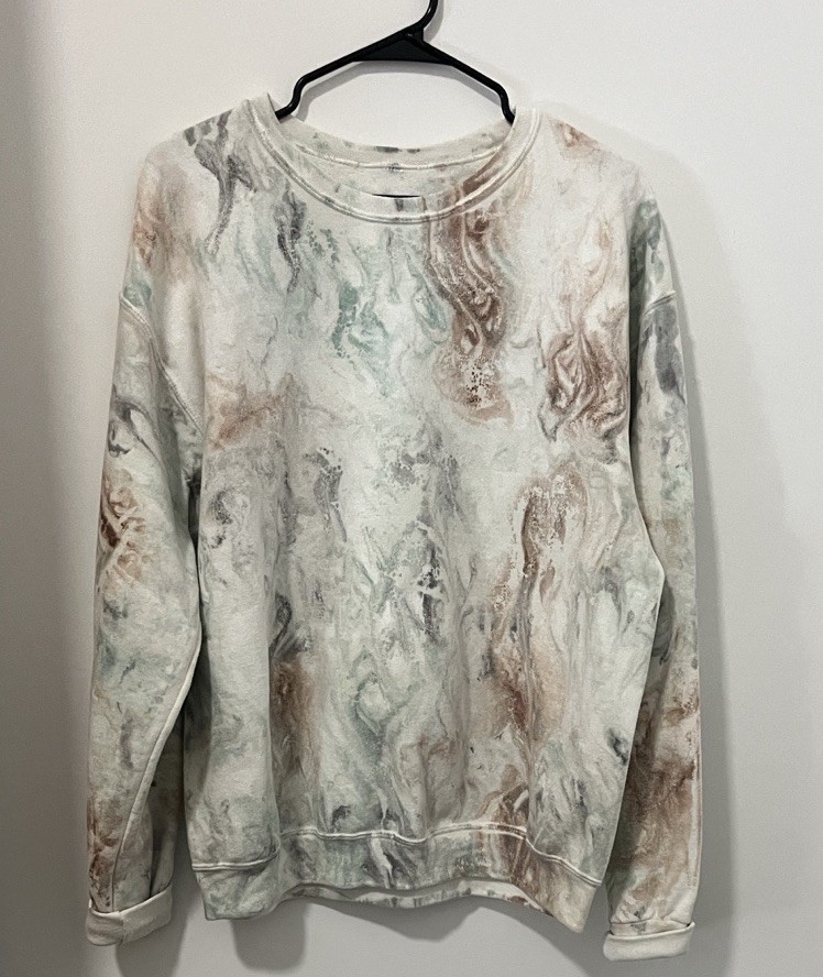 Marble Patterned Sweatshirt - image 2