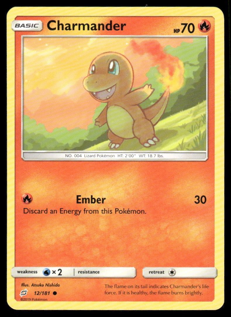 Charmander 12/181 Common Team Up Pokemon Moderately Played