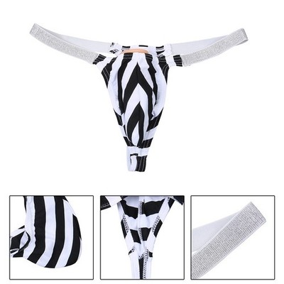 Komfort weicher Tanga atmungsaktiv T-Back G-String modisch gestreift Tanga