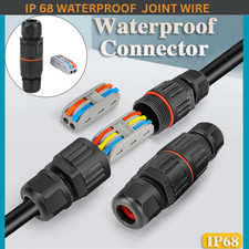 Waterproof IP68 Inline Cable Connector Junction Box Plug Outdoor Wire Joiner LED