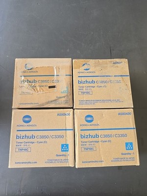 Genuine Konica Minolta Toner Bizhub C3850/C3350 LOT OF 4 Y,M,C