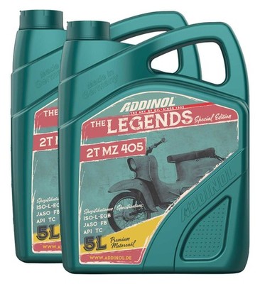Motoröl ADDINOL Legends 2T MZ 405 2 X 5 Liter für Aprilia KTM Suzuki Kawasaki