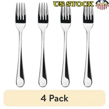 4 Pack Stainless Steel Salad Forks Polished Finish Durable Elegant Tableware New