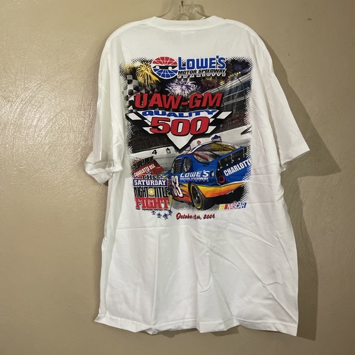 Lowe’s Motor Speedway In VTG UAW-GM Quality 500 2XL T Shirt October 2004 NEW OP - Picture 5 of 8