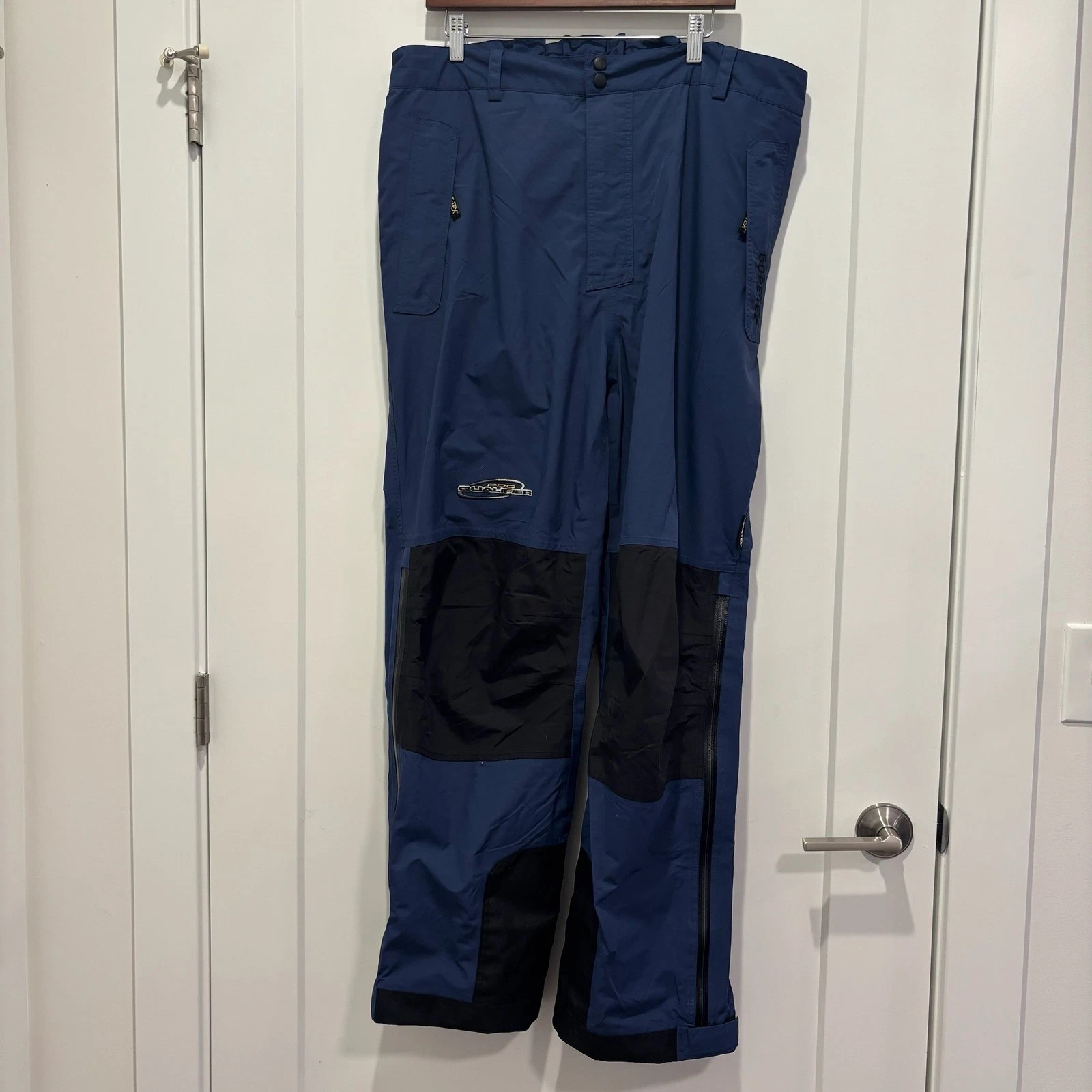 Bass Pro Shops Qualifier Gore-Tex Rain Pants Mens XL Blue Waterproof Fishing